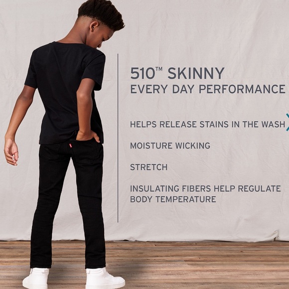 NWT boys Levi’s skinny fit 365 performance jeans SZ 16 - Picture 3 of 8